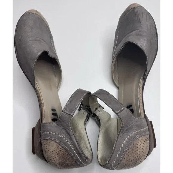 Fidji Two Tone Leather Mary Jane Shoes Size 39 EU 8 US - Picture 8 of 16